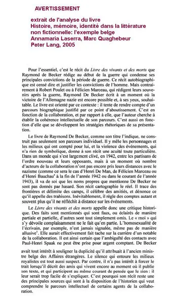 Livre des vivants et des morts