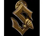 Gold Metallic ‘S’ Pin