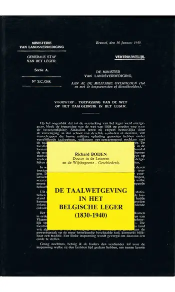 De taalwetgeving in het Belgische Leger