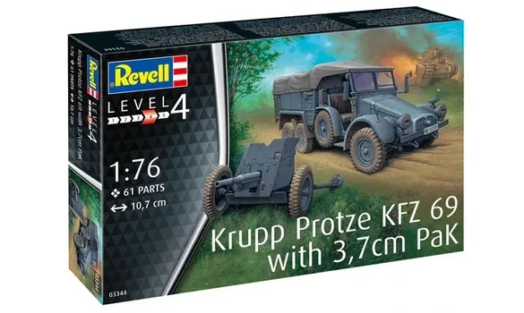 Krupp Protze KFZ 69 with 3,7cm Pak 1:76